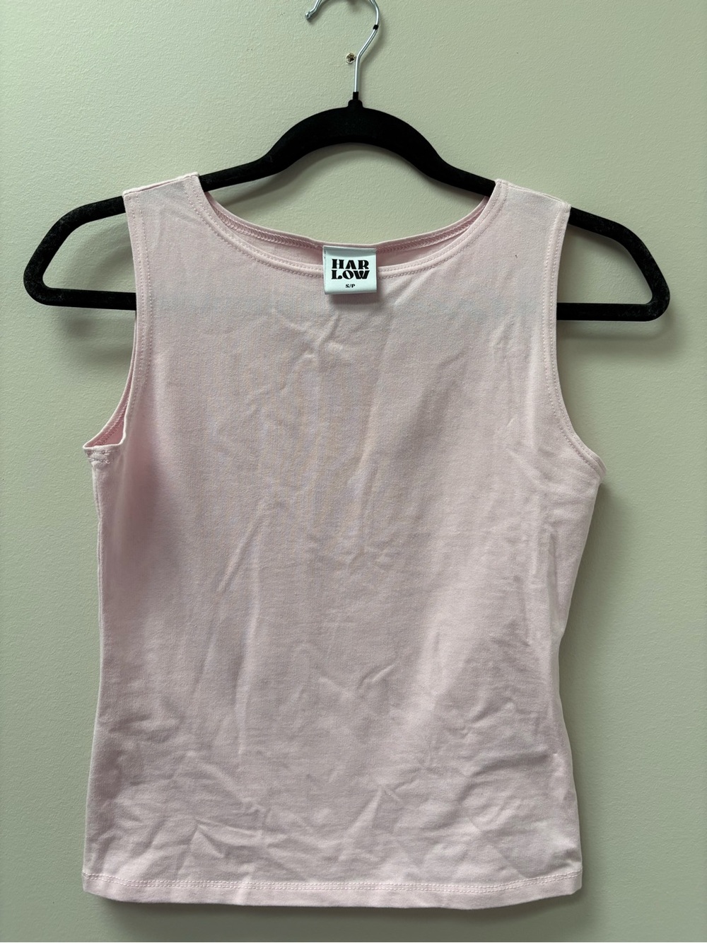 Harlow Pale Pink Boatneck Tank Top